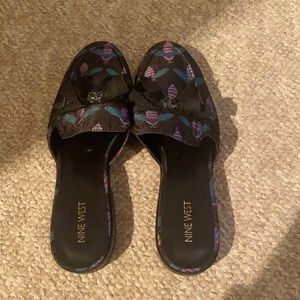 2/$40 Pink and Jade Bumblebee Loafers